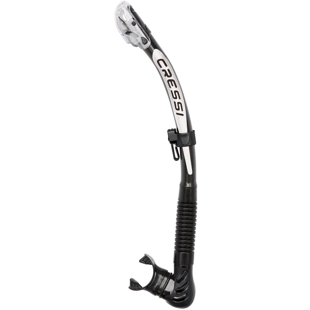 cressi tubo respirador snorkel ultra dry con válvula anti entrada de agua